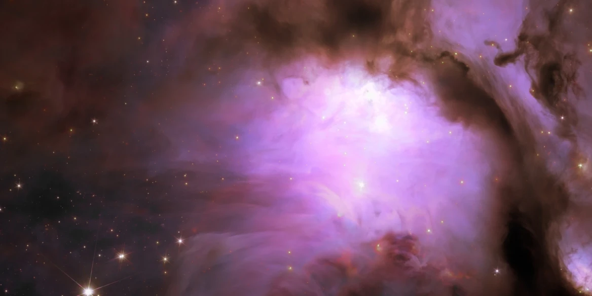 A Messier 78 reflexiós köd a Euclid űrtávcső felvételén. A kép az eredeti egy kivágott részlete. Fotó: ESA/Euclid/Euclid Consortium/NASA