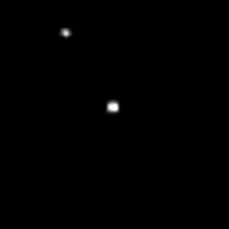Animált GIF a JWST által észlelt Chariklo okkultációról. Forrás: NASA, ESA, CSA, Pablo Santos-Sanz and Nicolás Morales (IAA-CSIC).