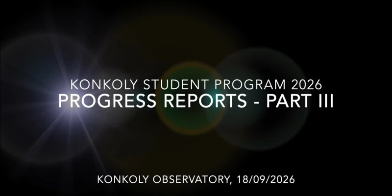 2026/3 Konkoly demonstrátor beszámolók